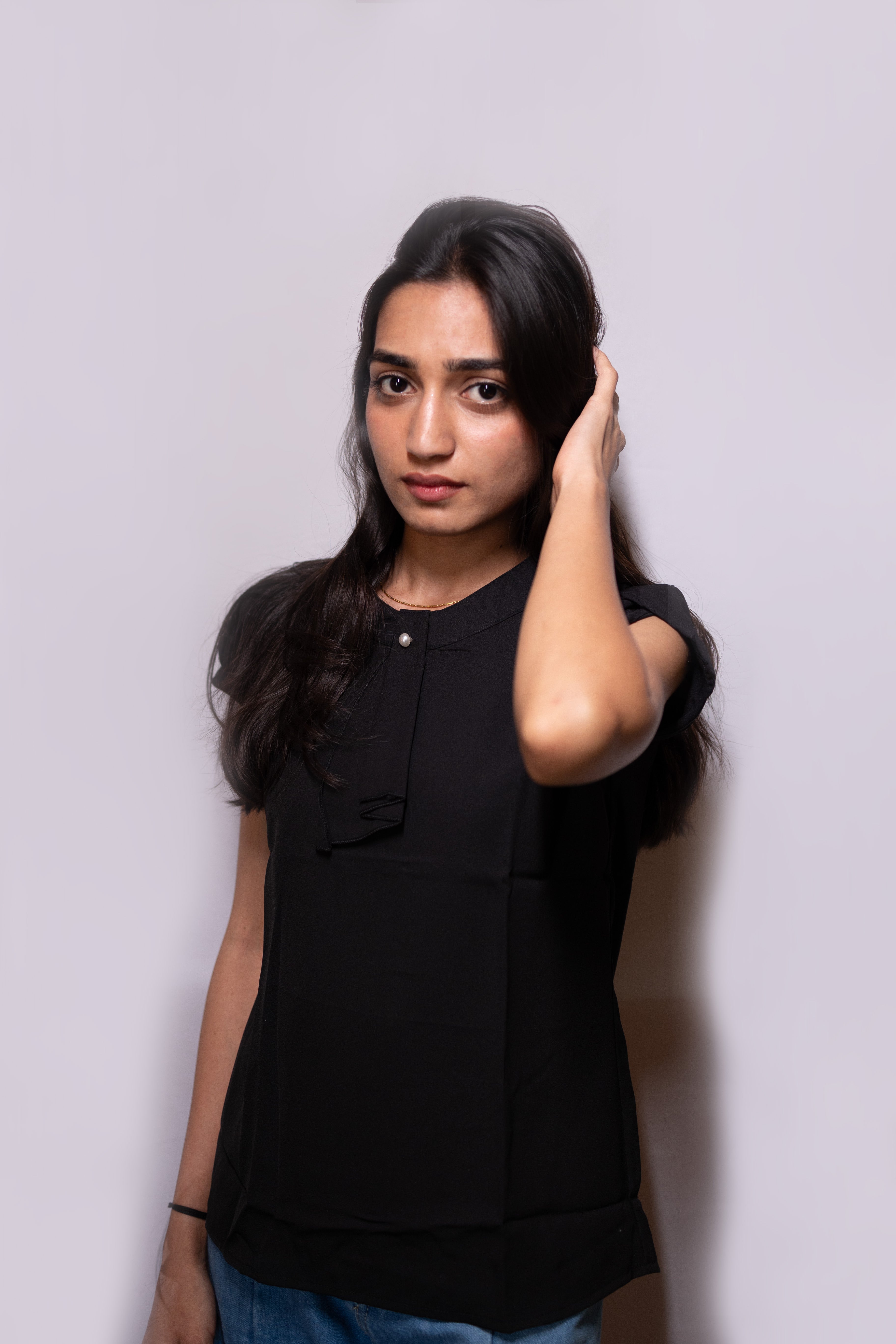 Trendy Necktie Top - AZZLIAS WARDROBE